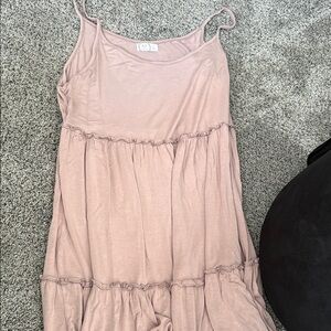 Dusty Pink Tiered Babydoll dress